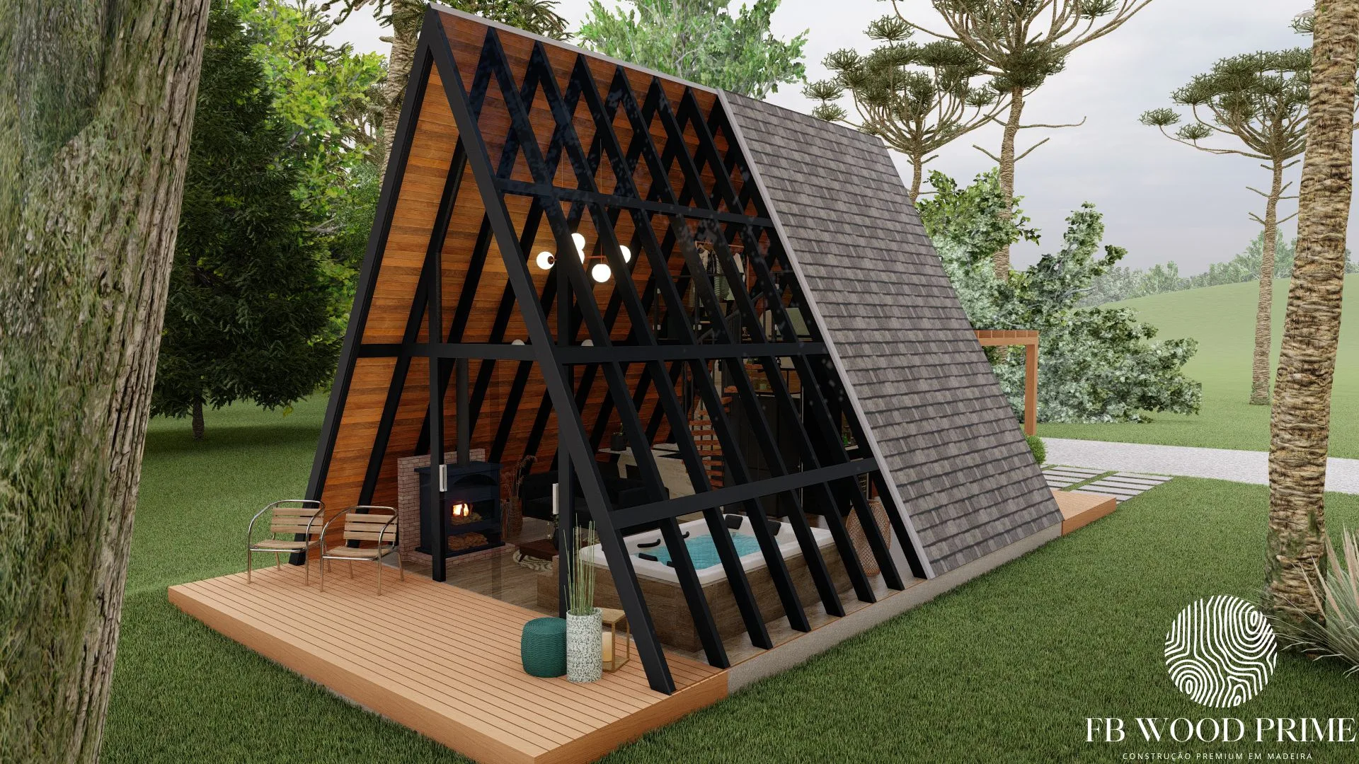 Chalé Aurora – A-Frame 87,37m² - Imagem 3