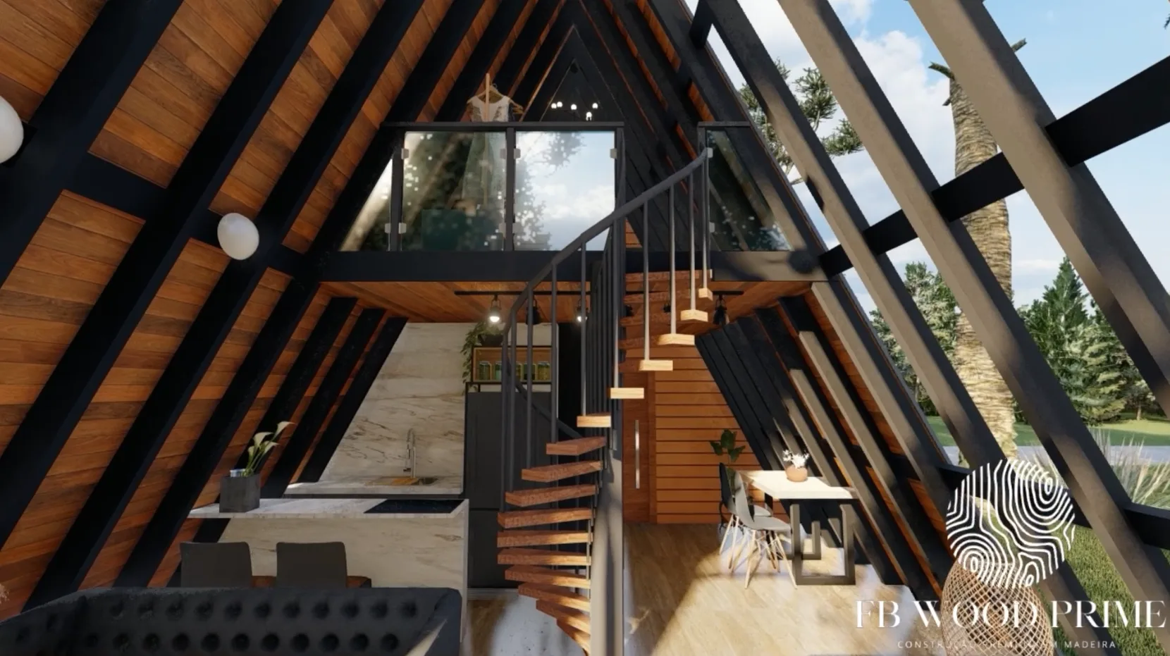 Chalé Aurora – A-Frame 87,37m² - Imagem 5