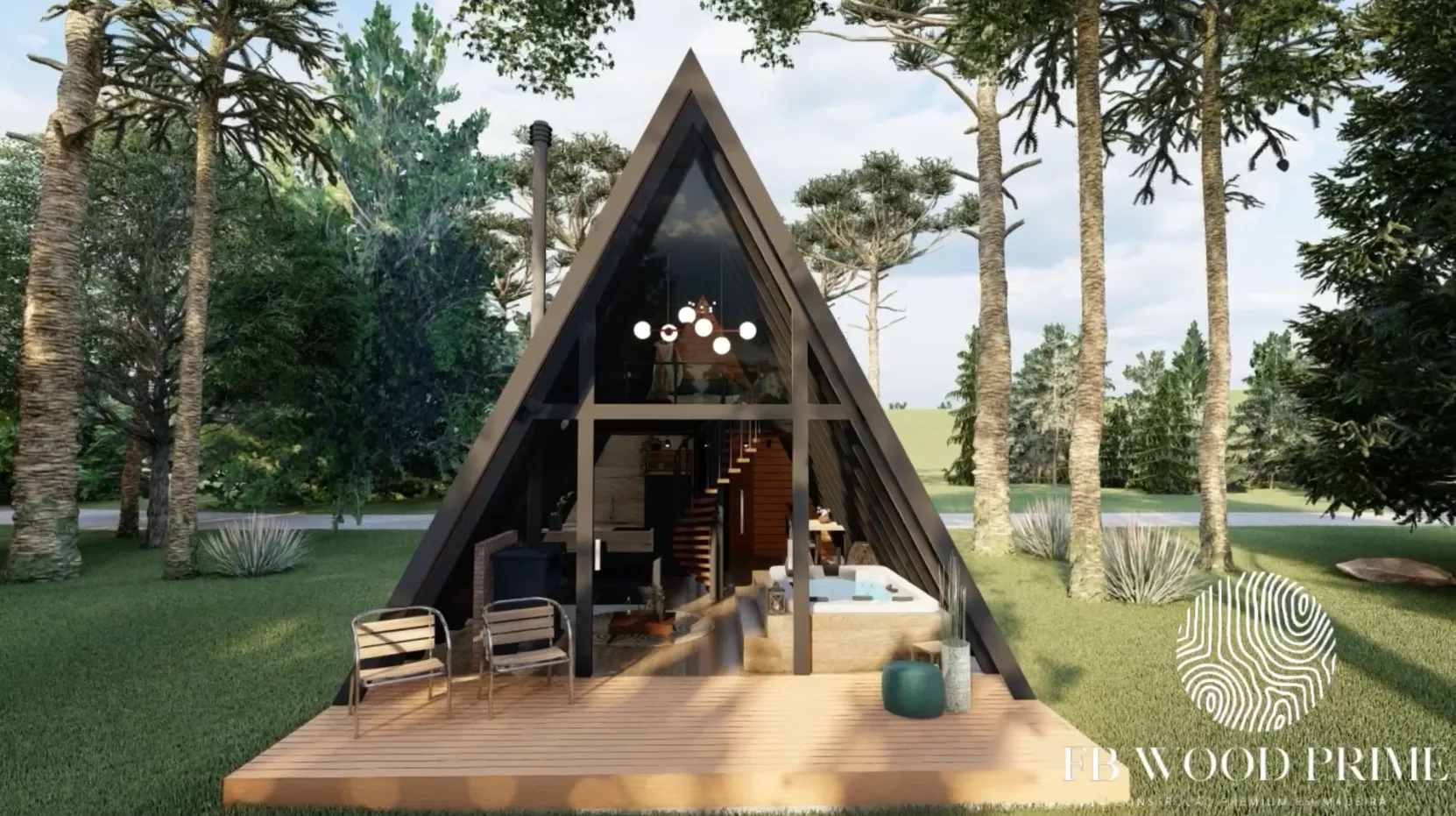 Chalé Aurora – A-Frame 87,37m²